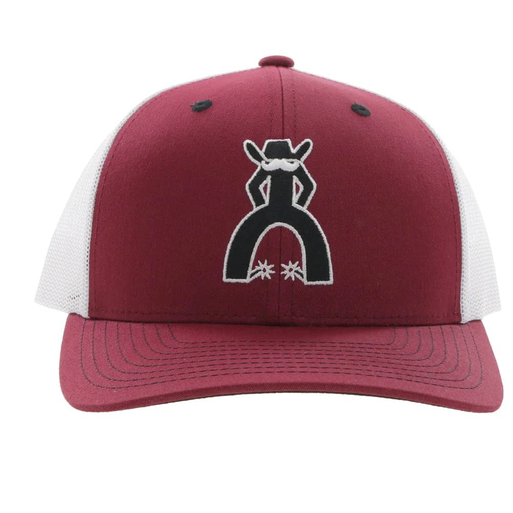 HOOEY Knox Punchy Adjustable Snapback Hat (Maroon/White)