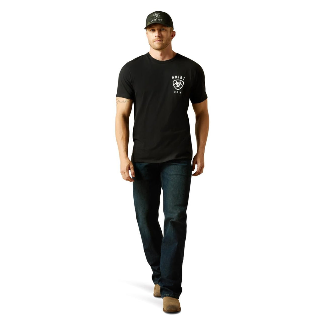 Ariat Men's Faded Bull T-Shirt, Black