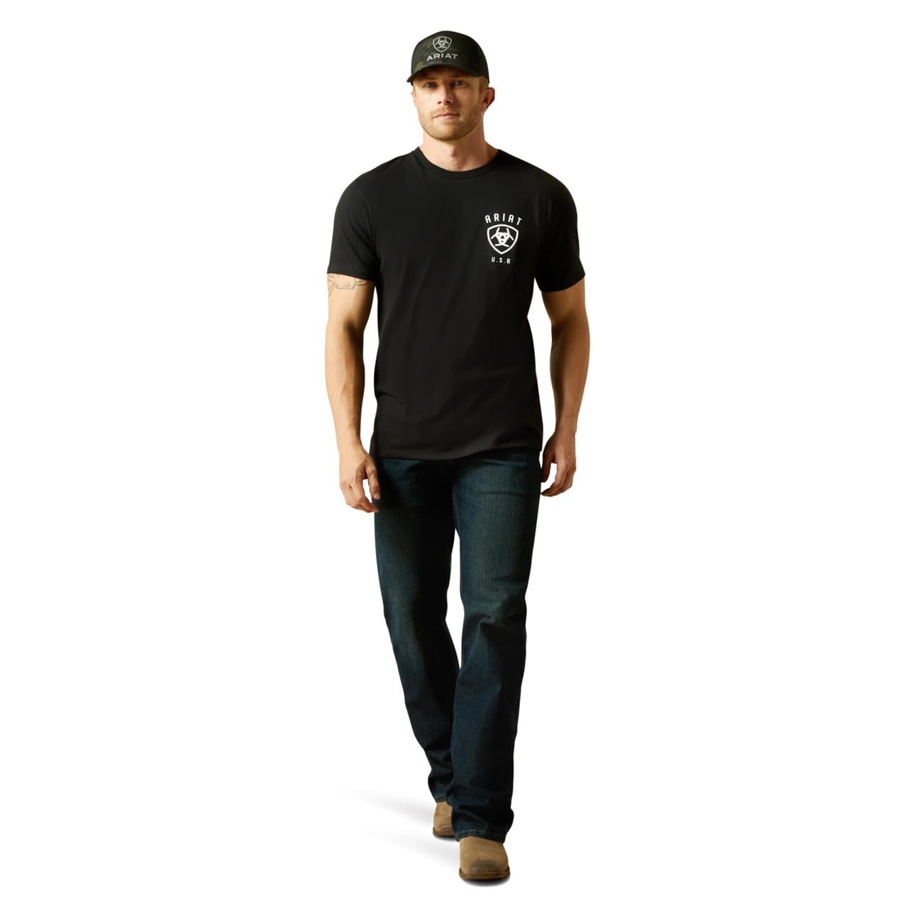 Ariat Men's Faded Bull T-Shirt, Black