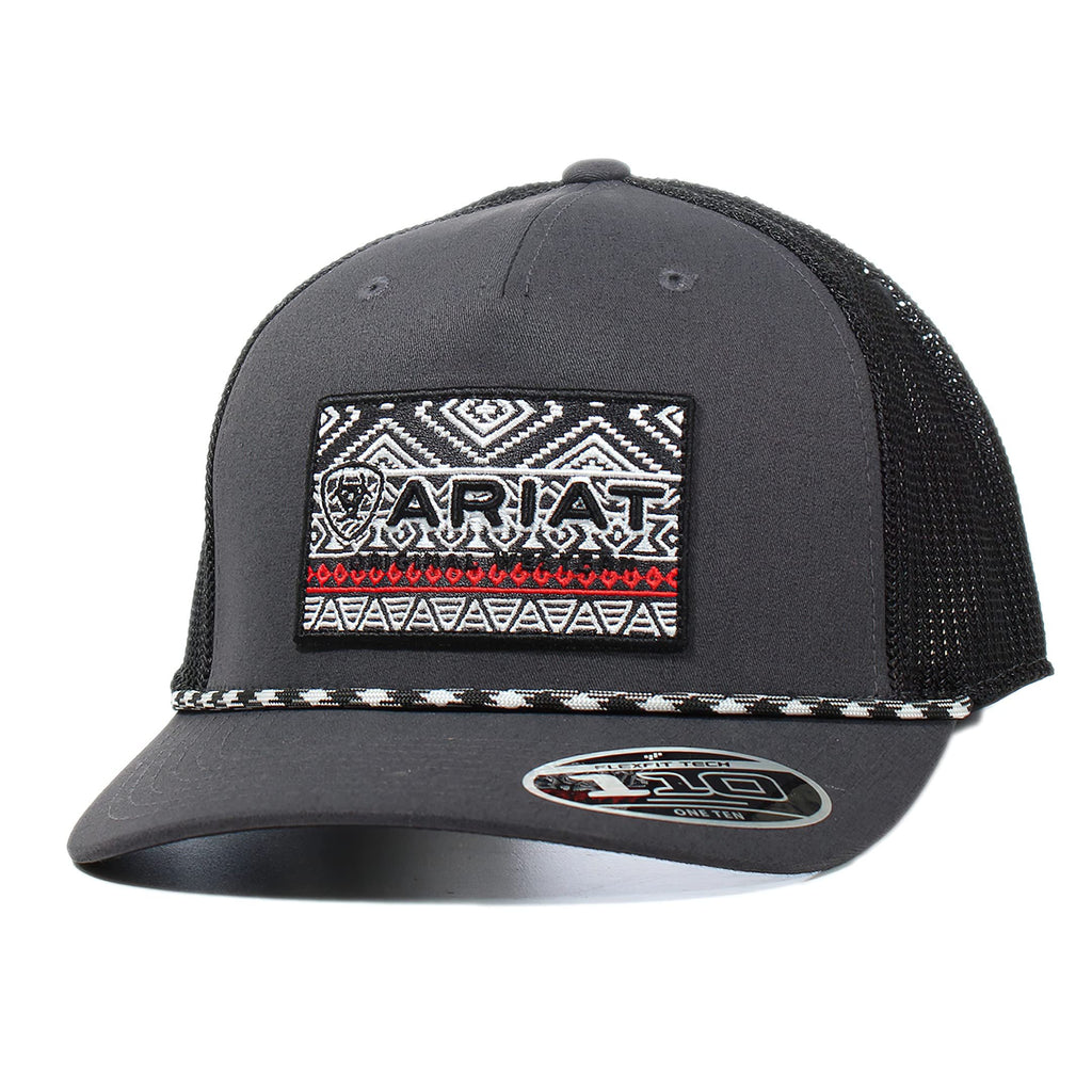 Ariat Southwestern Rope Snapback - Grey
