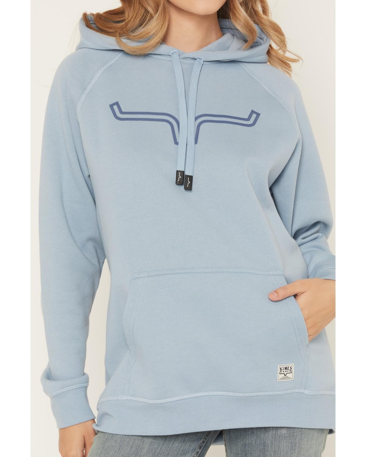 Kimes Ranch Women's Outlier Hoodie Horns Logo Applique Pouch Pocket