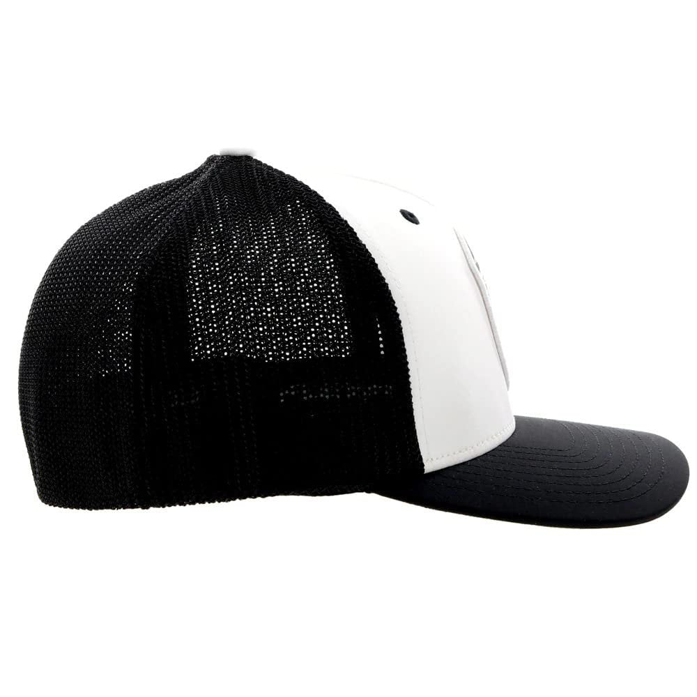 HOOEY Cheyenne Logo Patch Mesh Back Fitted Cap - White S/M