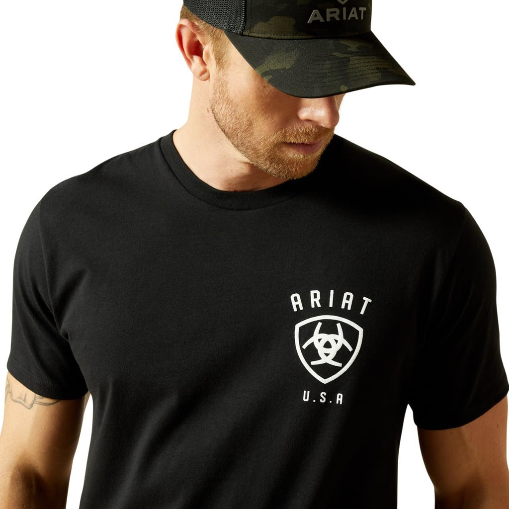 Ariat Men's Faded Bull T-Shirt, Black