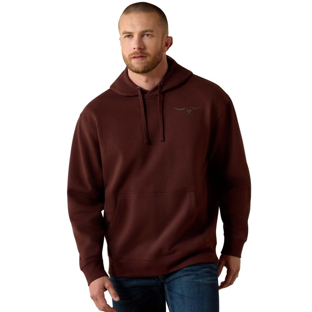 Ariat Men’s Shield Steerhead Hoodie – Brown