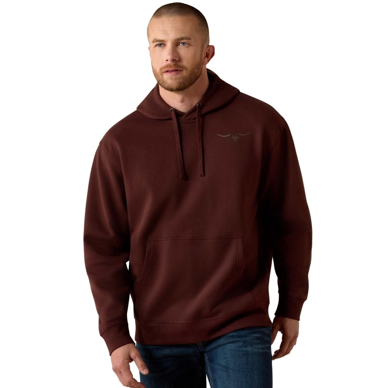 Ariat Men’s Shield Steerhead Hoodie – Brown