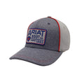 Ariat Heather Patch Logo Adjustable Snapback Hat, Grey