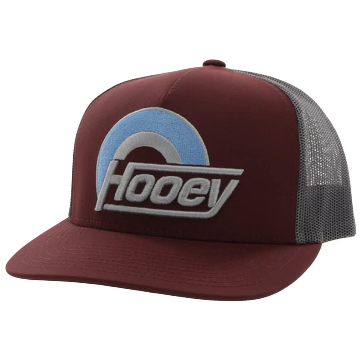 Hooey "Suds" Logo Embroidered Trucker Hat, Maroon and White