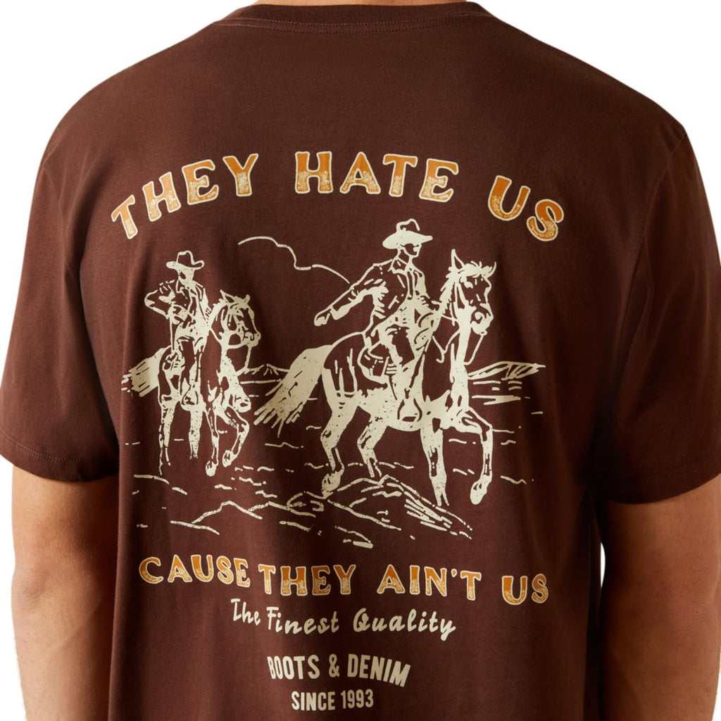 Ariat Men's Haters Club Tee Shirt, Deep Mahogany