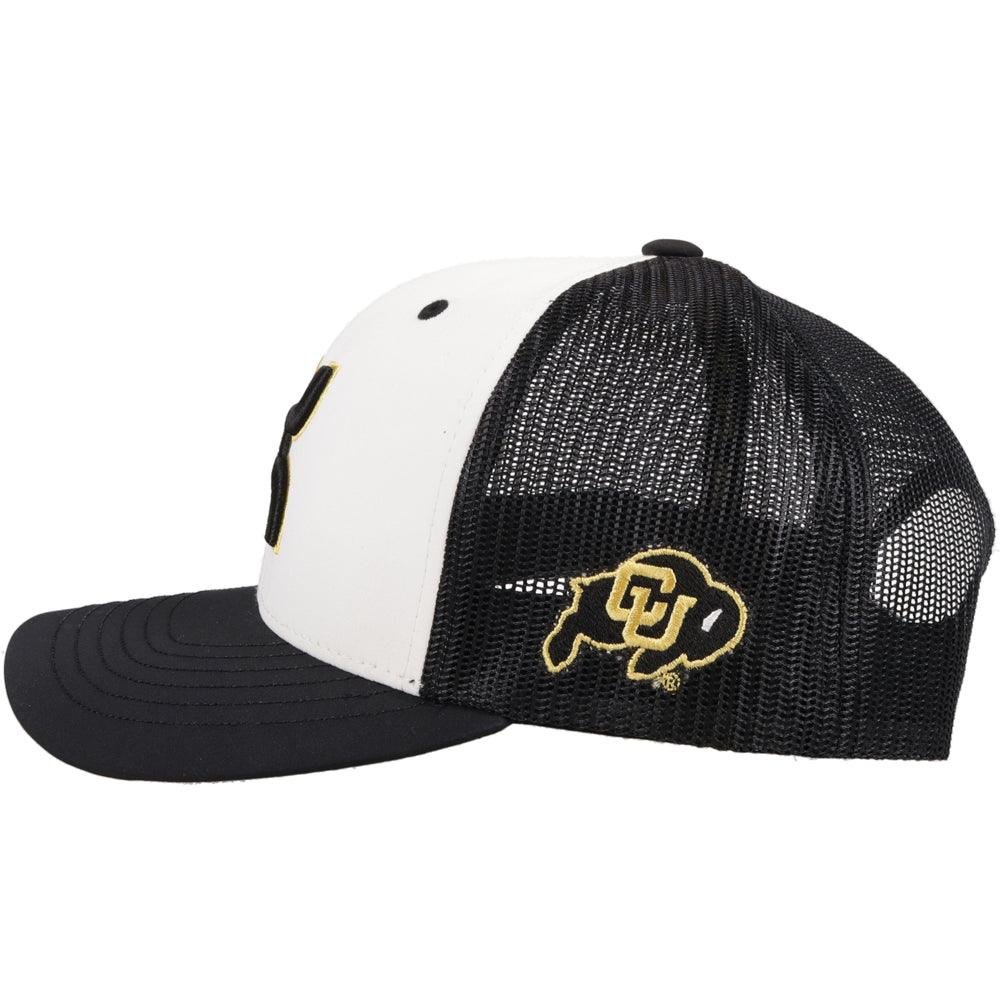 Hooey University of Colorado Snapback Hat, White/Black
