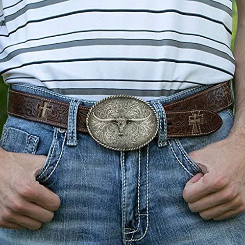 Montana Silversmiths Longhorn Attitude Western Belt Buckle