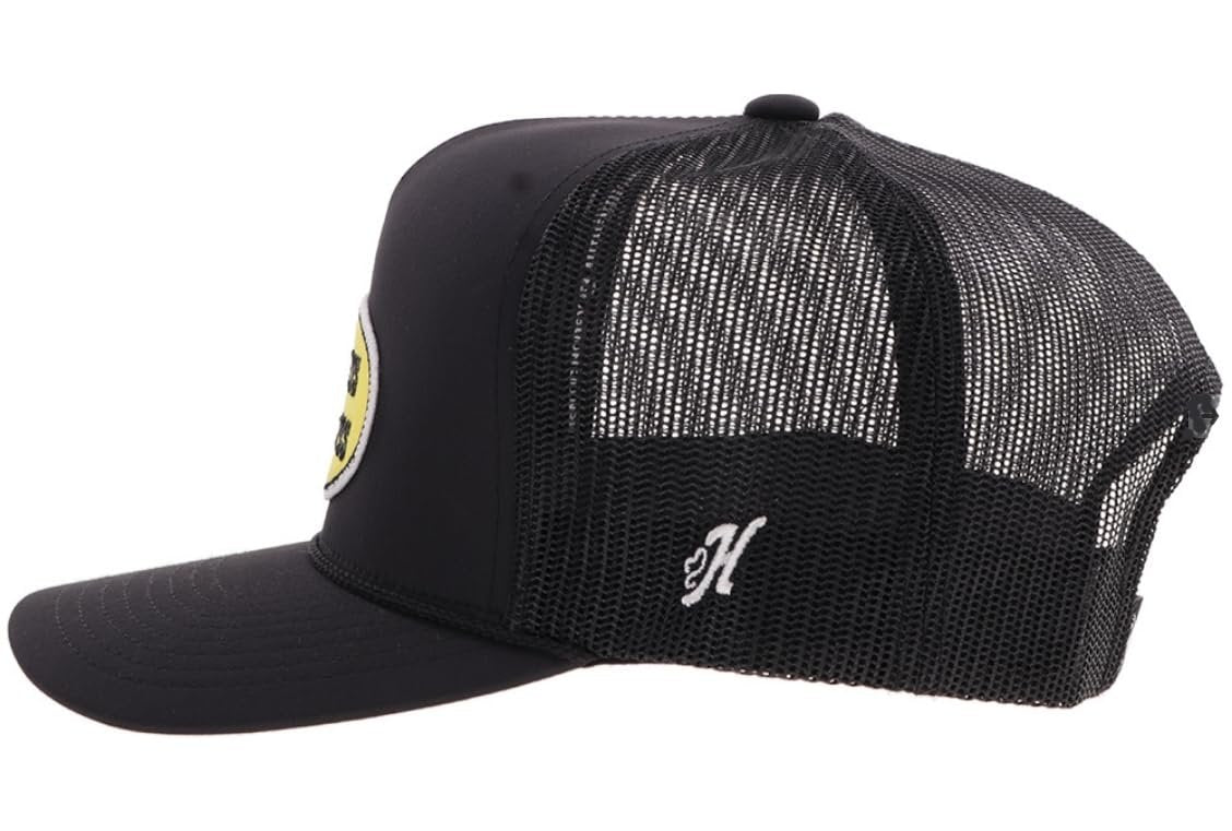 Hooey Cactus Ropes Black Trucker Hat – Snapback, High-Profile