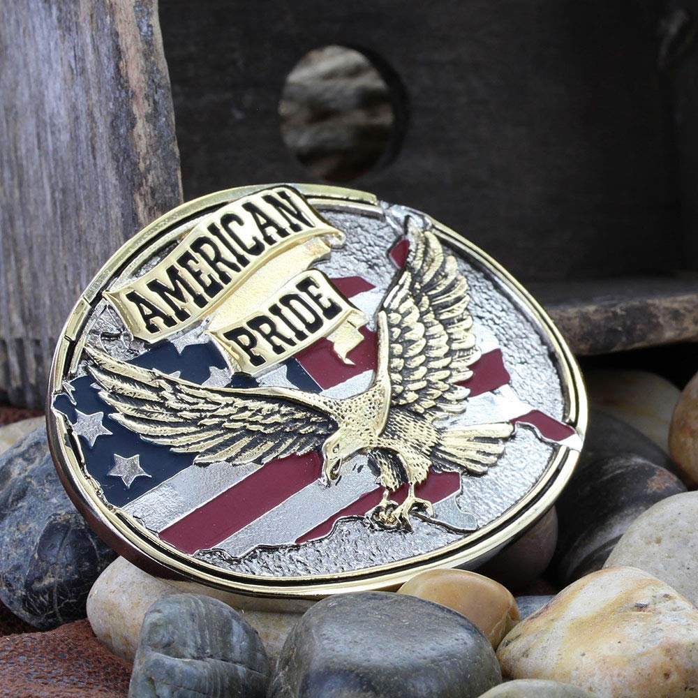 Montana Silversmiths American Pride Attitude Belt Buckle