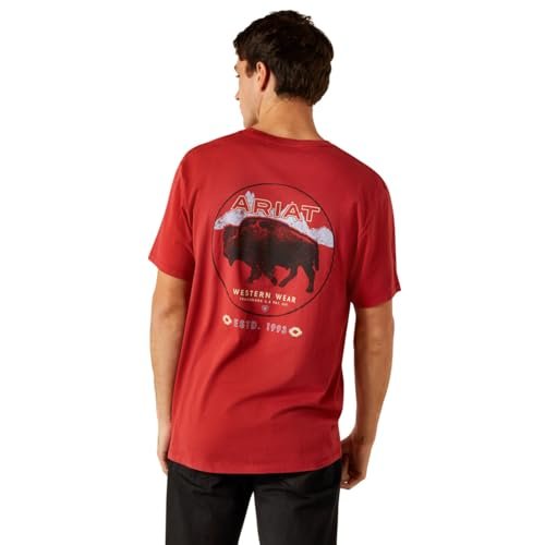 Ariat Men's Patriot Buffalo Coin T-Shirt, Brick Red