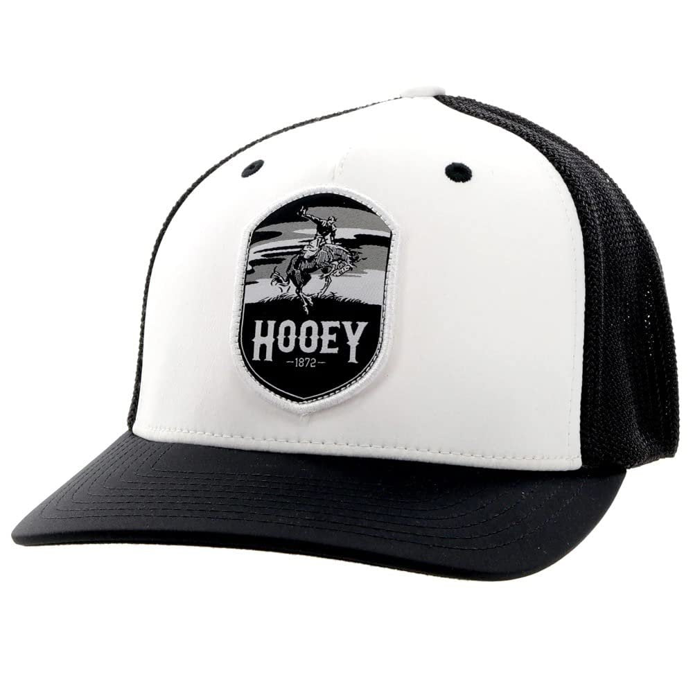 HOOEY Cheyenne Logo Patch Mesh Back Fitted Cap - White S/M