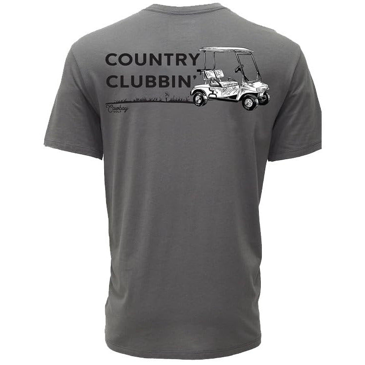 HOOEY Men's Easy Ridin' Grey Cowboy Golf T-Shirt - Grey