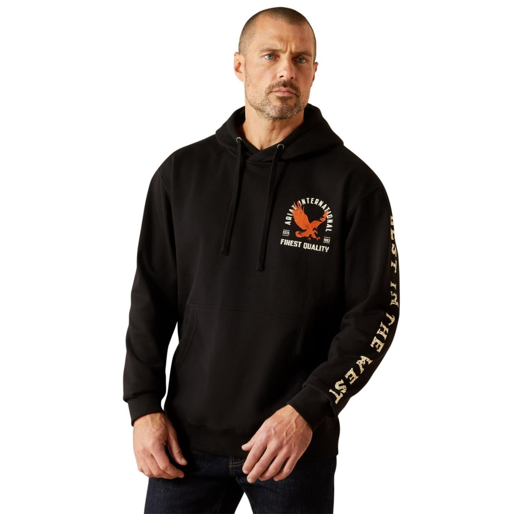 Ariat Men's Eagle Large Hoodie, Black