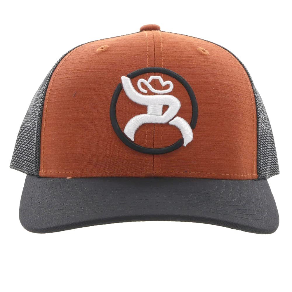 HOOEY Roughy Adjustable Snapback Hat – Orange/Black OSFA