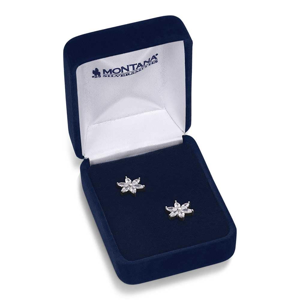 Montana Silversmiths Women's Floral Cheer Crystal Earrings