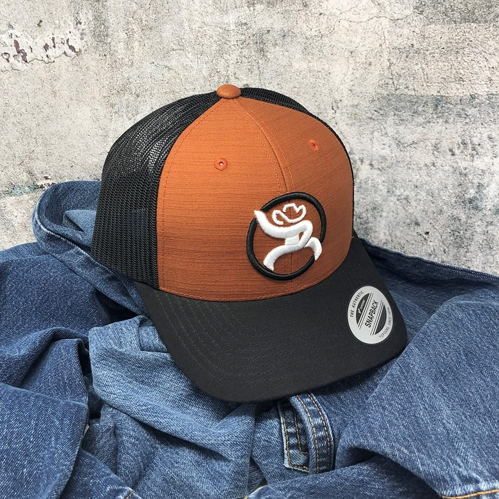 HOOEY Roughy Adjustable Snapback Hat – Orange/Black OSFA