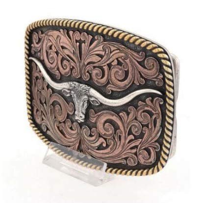 Montana Silversmiths Longhorn Attitude Western Belt Buckle