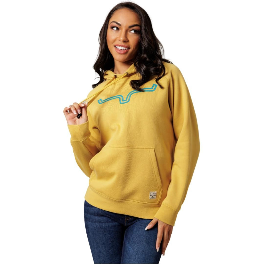 Kimes Ranch Women's Outlier Hoodie Horns Logo Applique Pouch Pocket