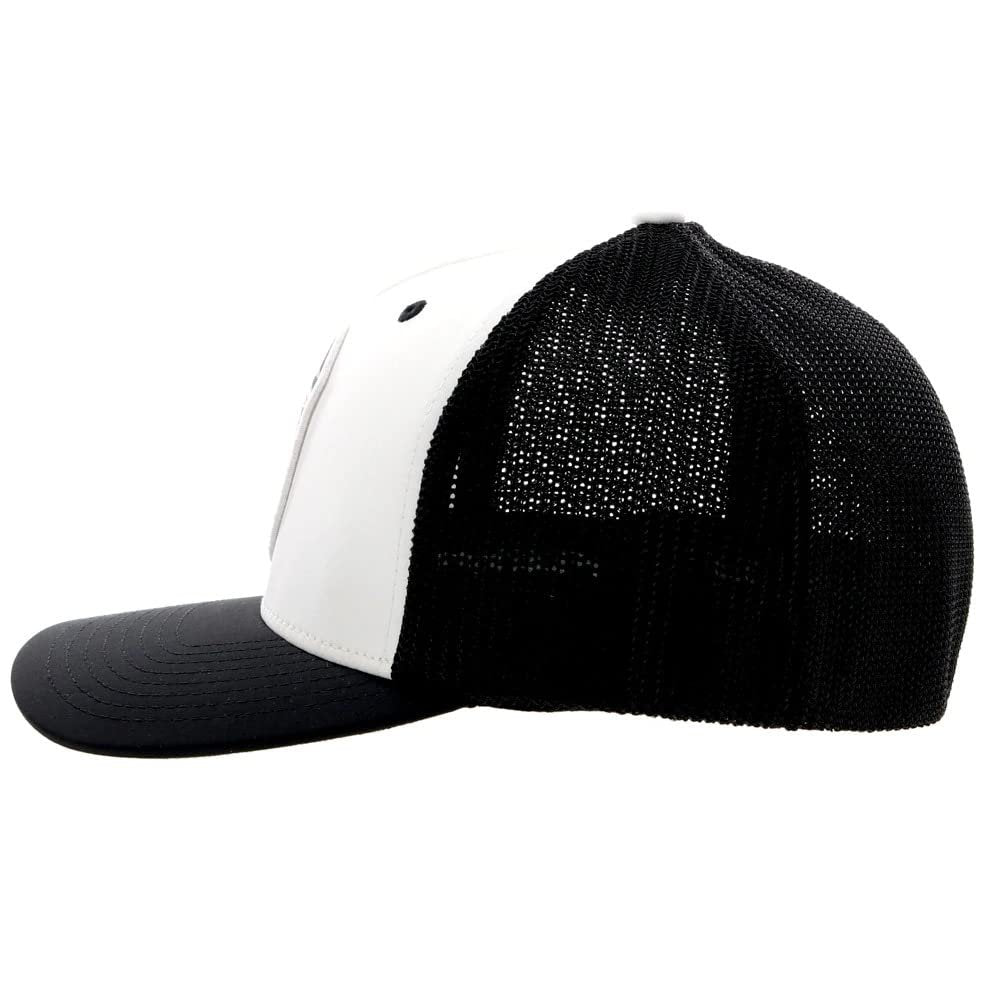 HOOEY Cheyenne Logo Patch Mesh Back Fitted Cap - White S/M