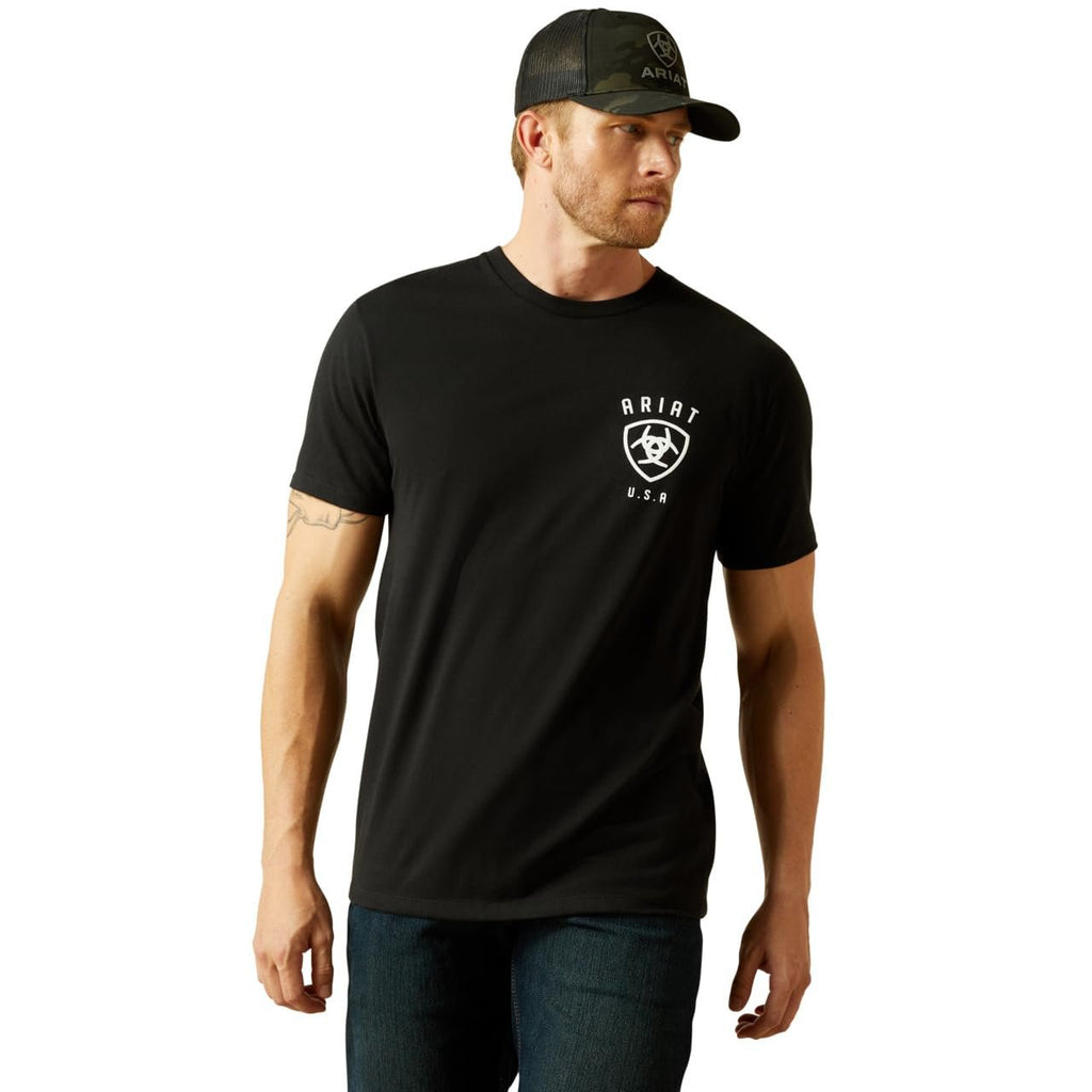 Ariat Men's Faded Bull T-Shirt, Black