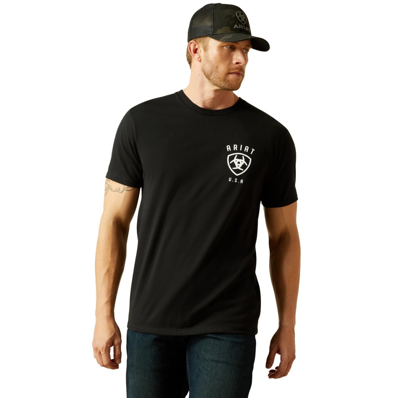 Ariat Men's Faded Bull T-Shirt, Black