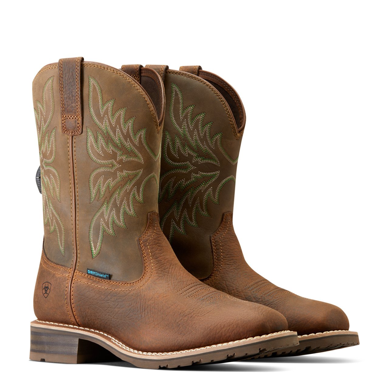 Ariat Men's Hybrid Rancher BOA Waterproof Western Boot - Acorn Brown