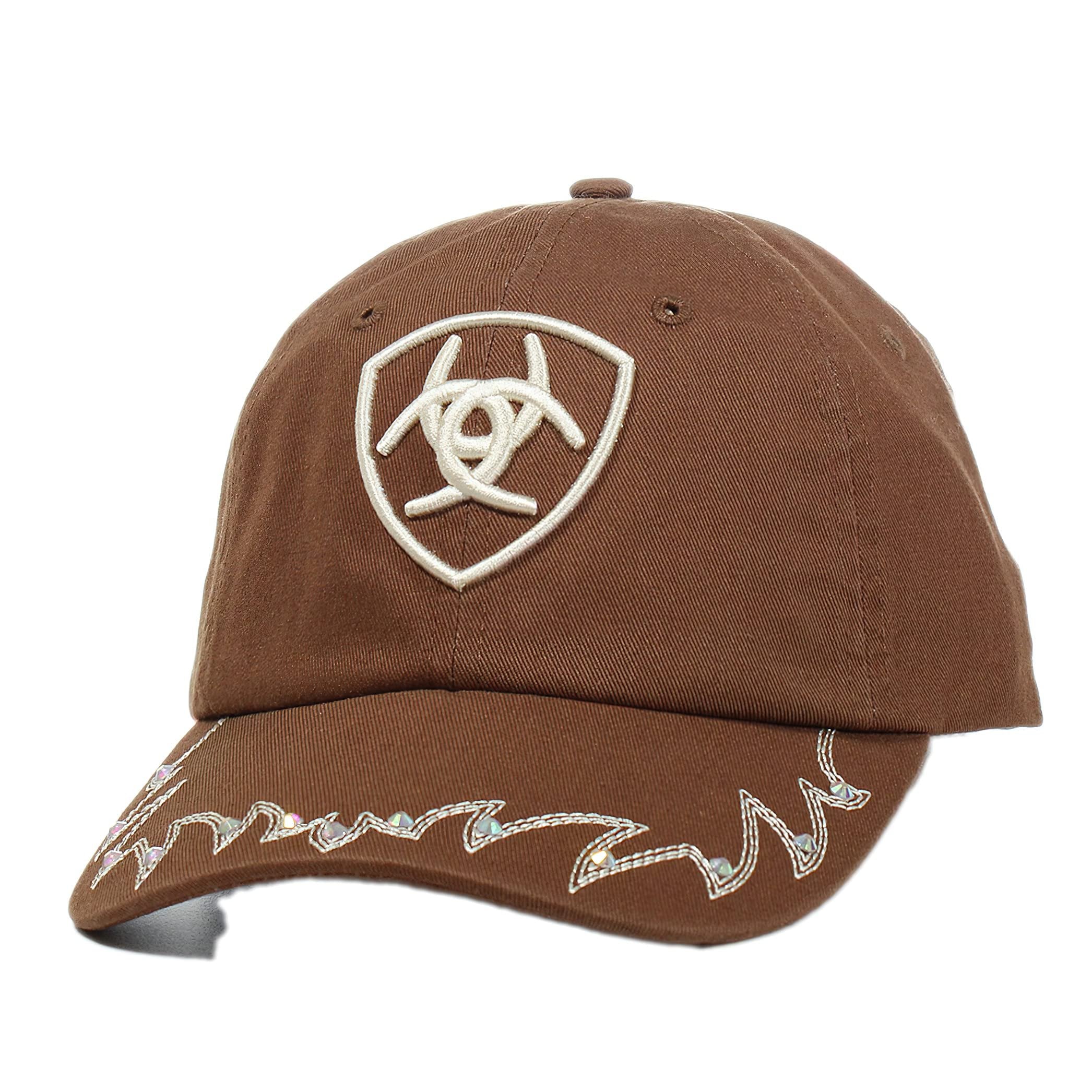 Ariat Women's Embroidered Brown Crystal Hat