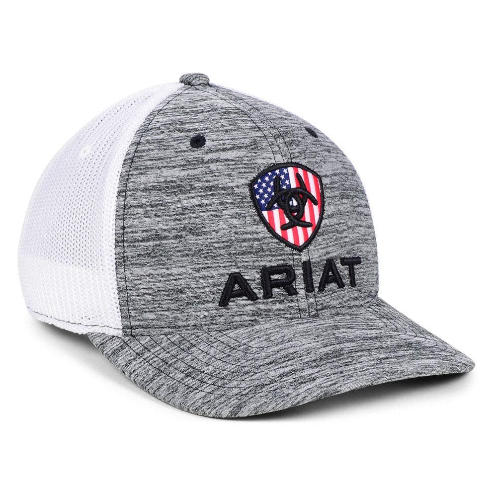 Ariat Shield Logo  Snapback Cap - Heather Grey