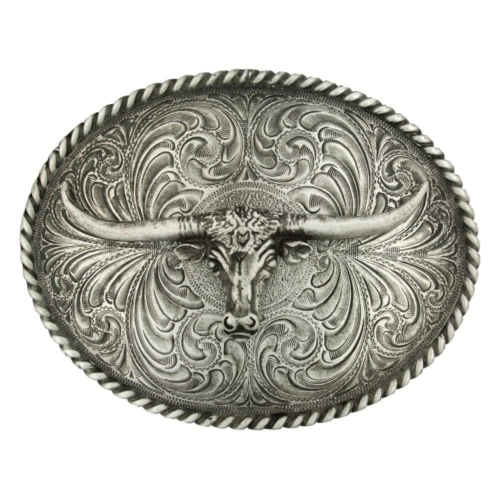 Montana Silversmiths Longhorn Attitude Western Belt Buckle