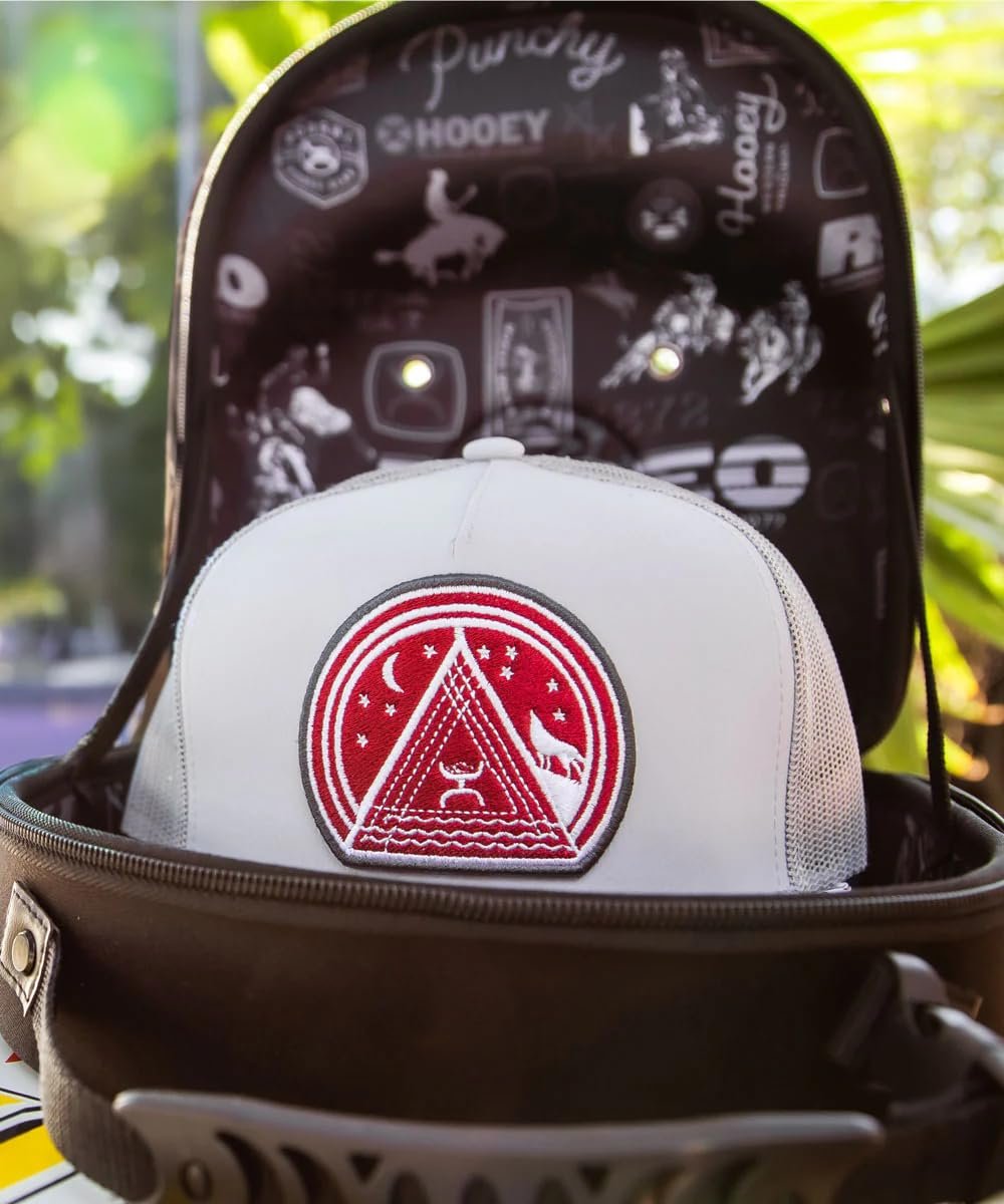 HOOEY Cap Carrier - Durable Hat Case, X-Large, Black with Rodeo Print