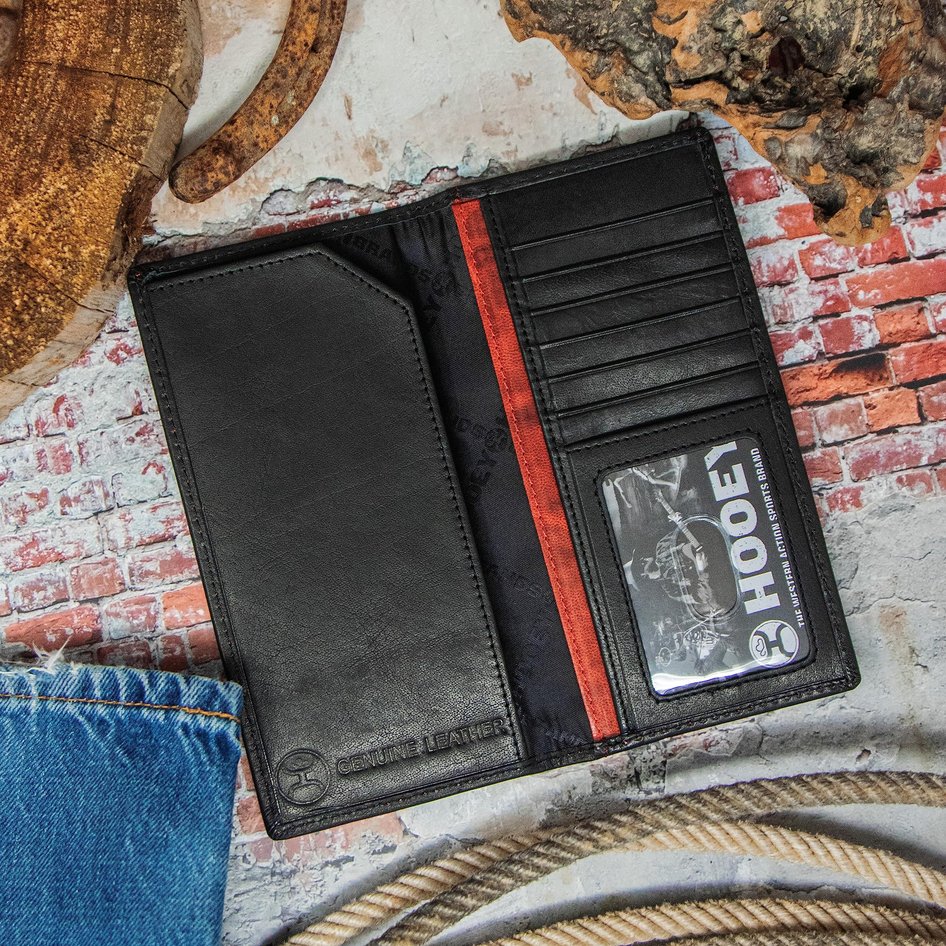 HOOEY Leather Men’s Western Rodeo Wallet (Sunizona Knockout - Black/Serape)