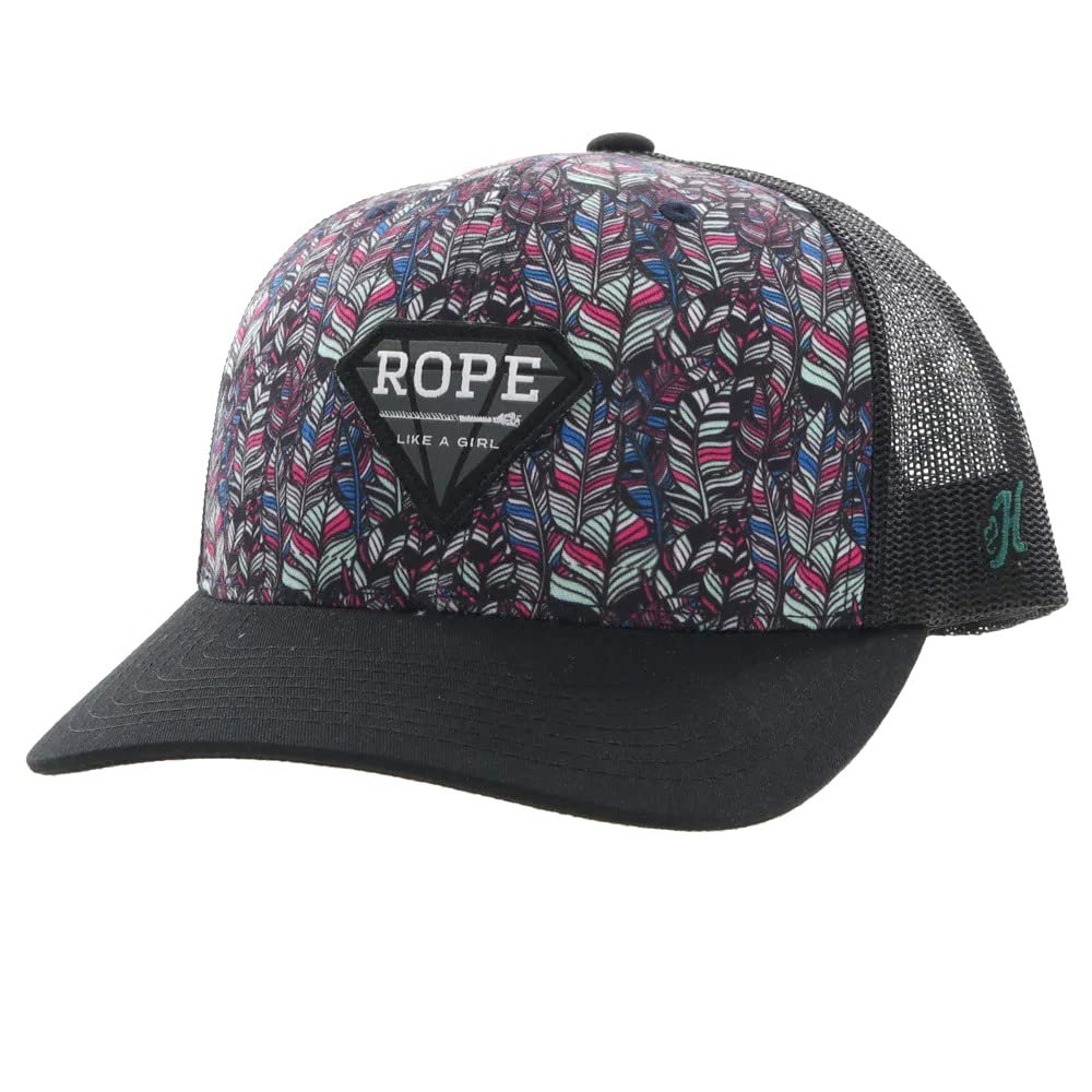 Hooey Rope Like a Girl Trucker Cap - Feather Pattern
